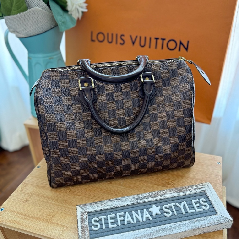 Louis Vuitton Brown Damier Ebene Speedy 30 - Picture 2 of 16